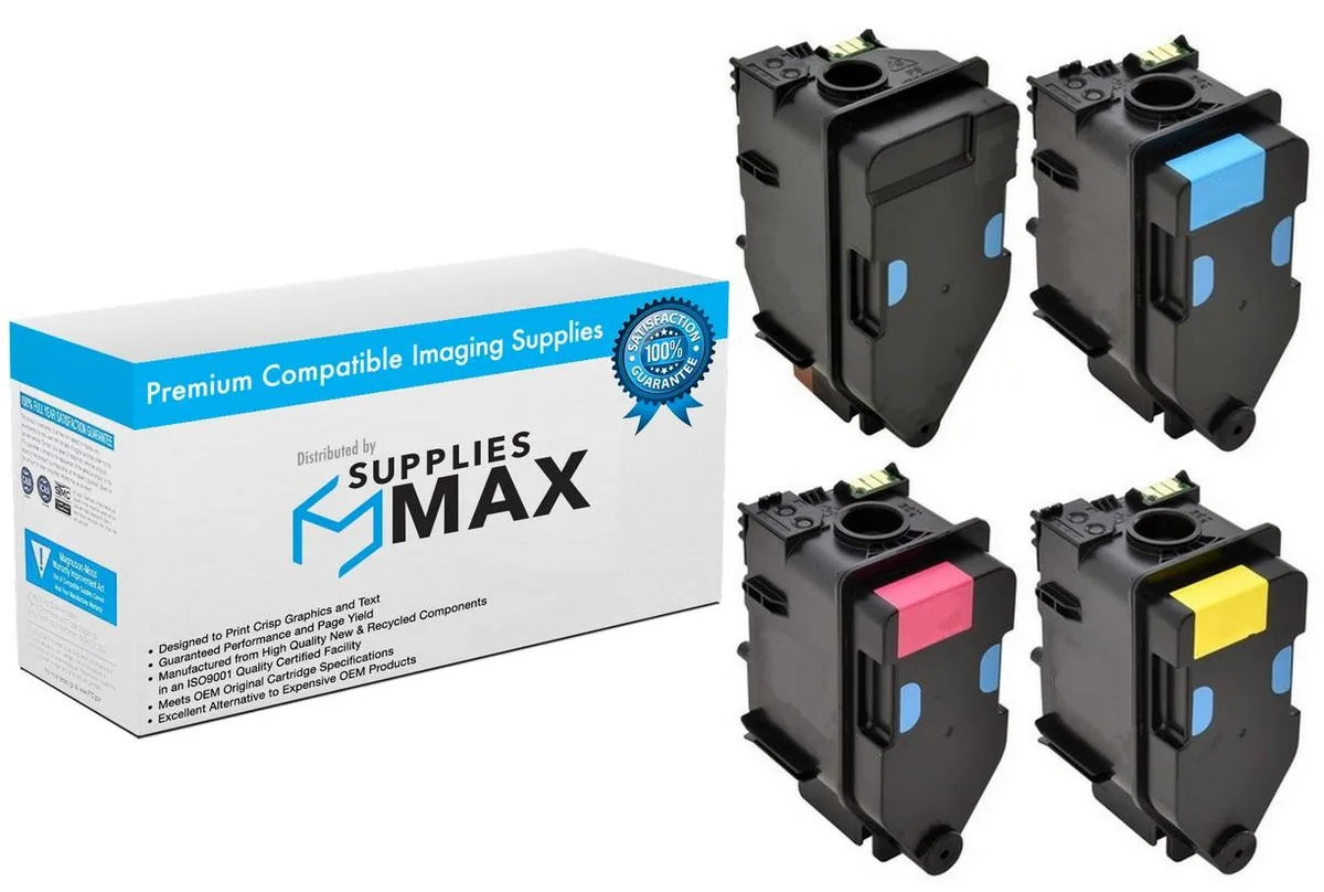 SuppliesMax SuppliesMax KNMTN-P80MP Toner Cartridge Combo Pack (BK/C/M/Y) 13000 Pages — product photo