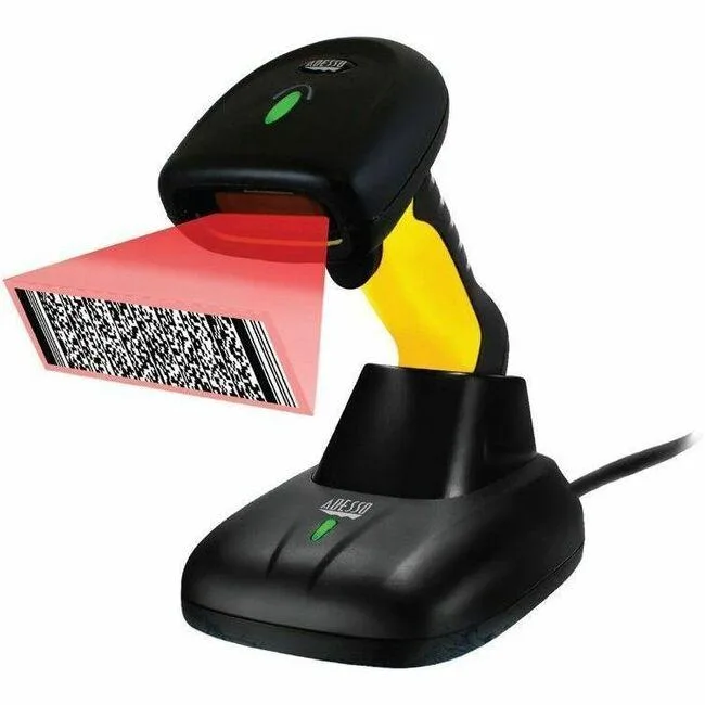 Handheld wireless 2D barcode scanner matte black finish
