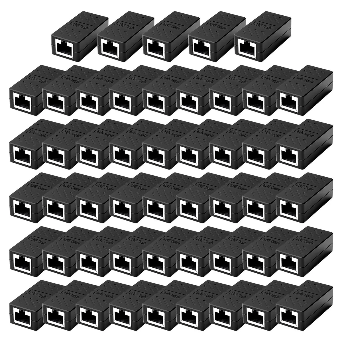 Vszerda Vszerda 50 PCS Gigabit RJ45 Coupler Black — product photo