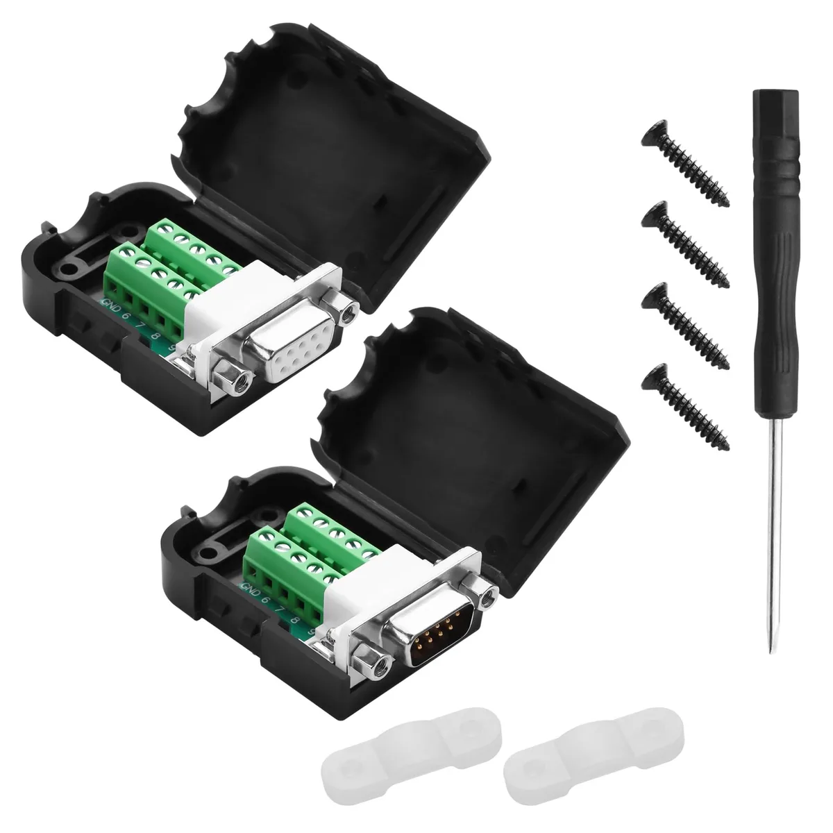 Vszerda Vszerda DB9 RS232 solderless breakout pair with case (A, Nuts) — product photo