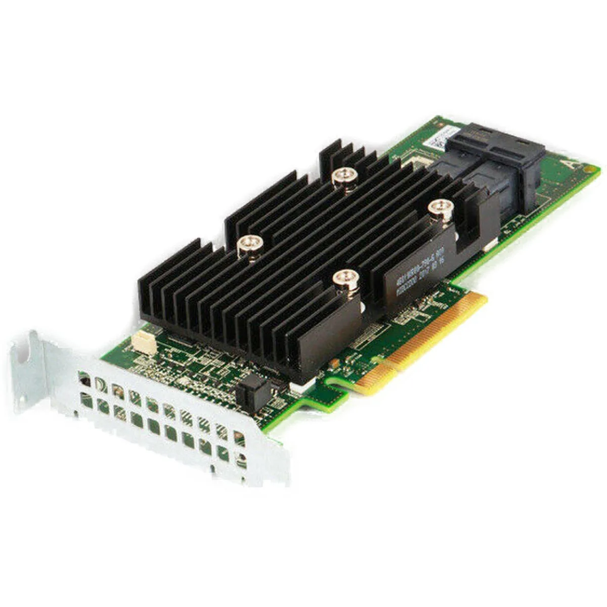 Green circuit board adapter controller with silver bracket and gold edge connector