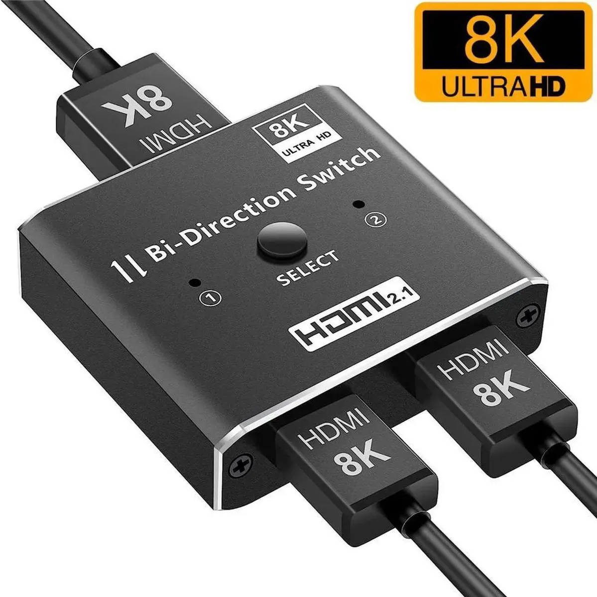 Vszerda Vszerda HDMI 2.1 Bi-Directional Switch Splitter 8K@60Hz 4K@120Hz 48Gbps — product photo