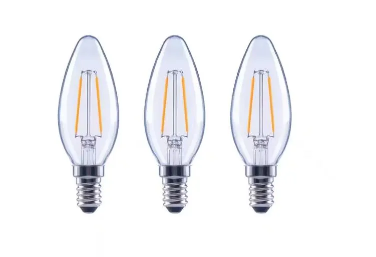 Ecosmart Ecosmart 25W Equivalent B11 E12 Dimmable Clear Glass LED Vintage Edison Daylight 3-Pack — product photo