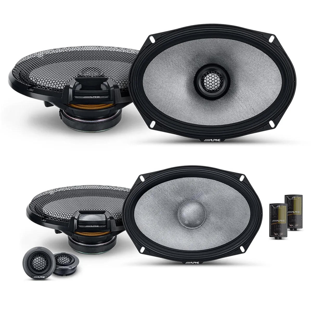 Alpine Alpine R2-S69C 2-Way Component &amp; R2-S69 Coaxial 6x9 Speaker Bundle — product photo