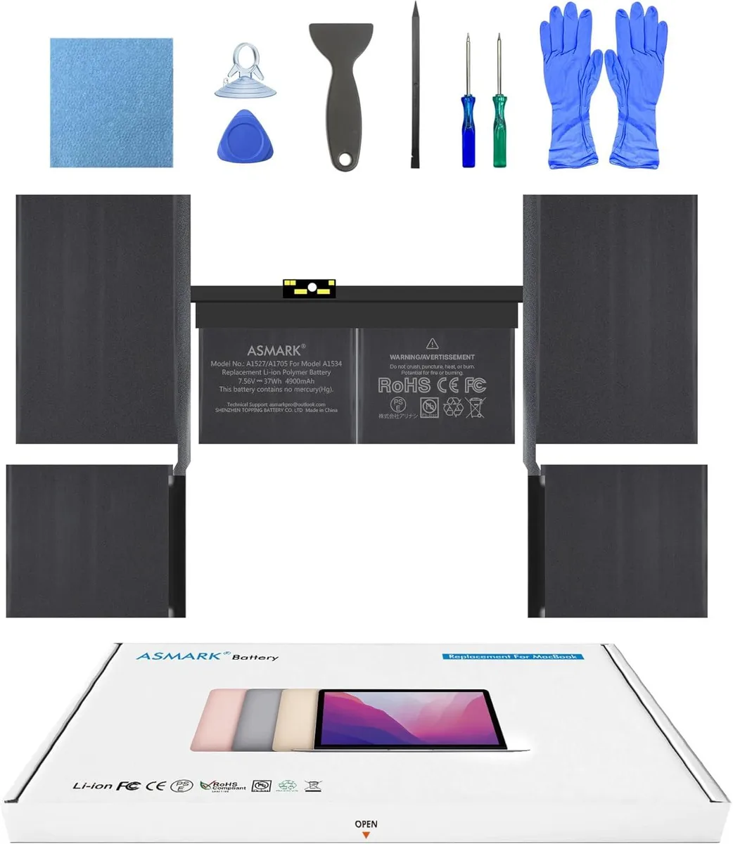 PISKEKAT PISKEKAT A1527/A1705 37 Wh 4900 mAh 7.56 V laptop battery — product photo
