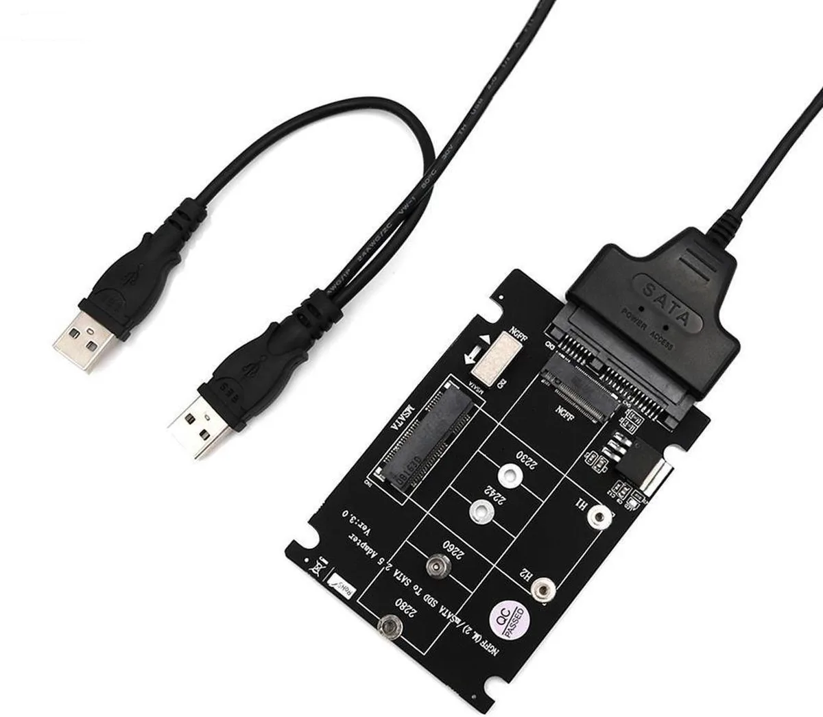 Vszerda Vszerda mSATA &amp; M.2 SATA USB Adapter 2230/2242/2260/2280 — product photo
