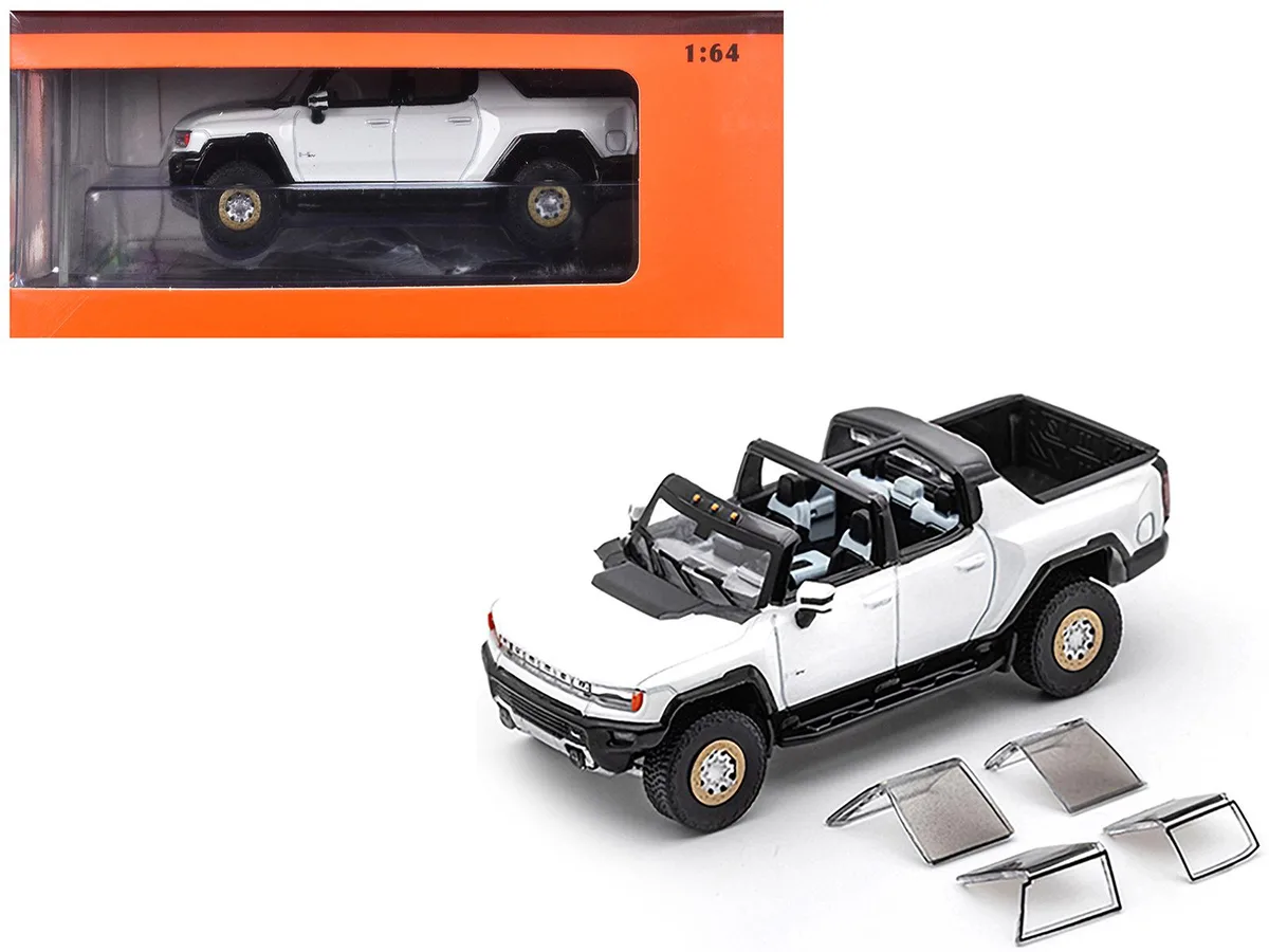 GCD GCD 2022 GMC Hummer EV Pickup White 1/64 Diecast Truck — product photo