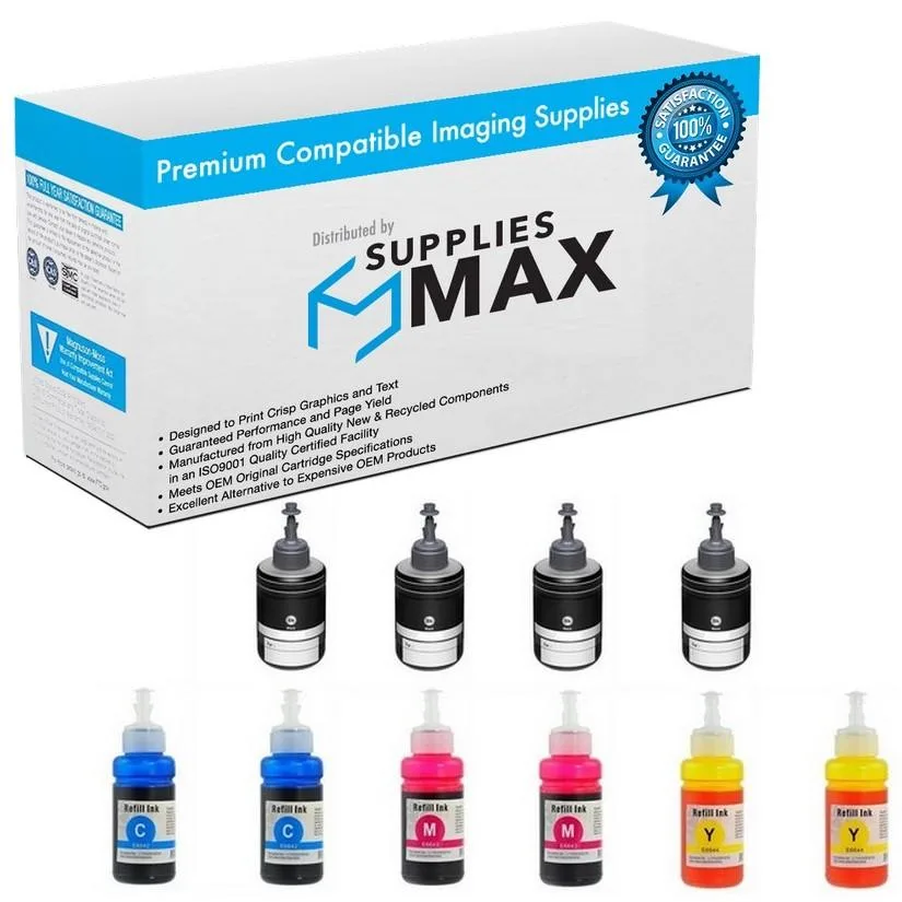 SuppliesMax SuppliesMax T774P-4B2CS Pigment Ink Bottle Combo Pack 4BK/2C/M/Y — product photo