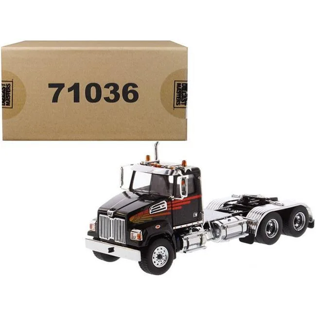 DieCast Masters DieCast Masters 71036 1:50 Western Star 4700 SF Tandem Day Cab Tractor Metallic Red &amp; Silver — product photo