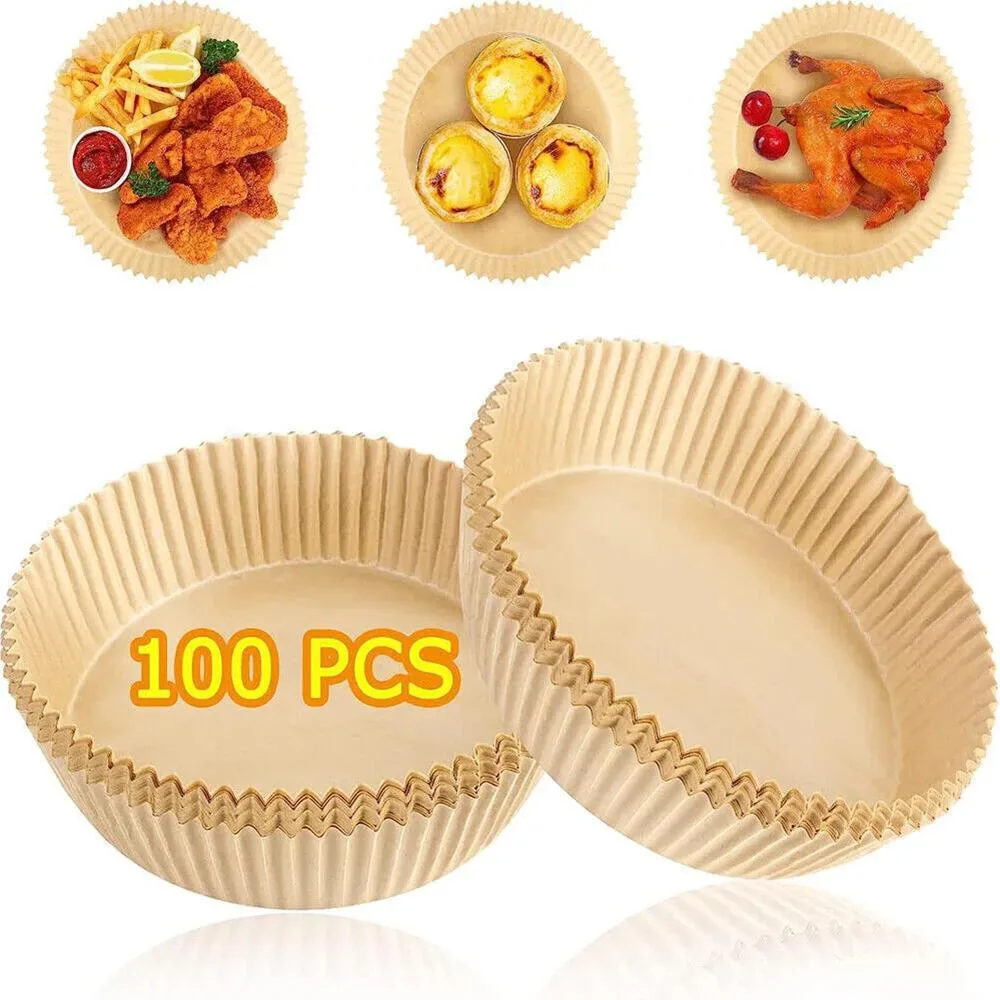 Redpepper Redpepper 100-Pack 6.3-Inch Air Fryer Disposable Paper Liners — product photo