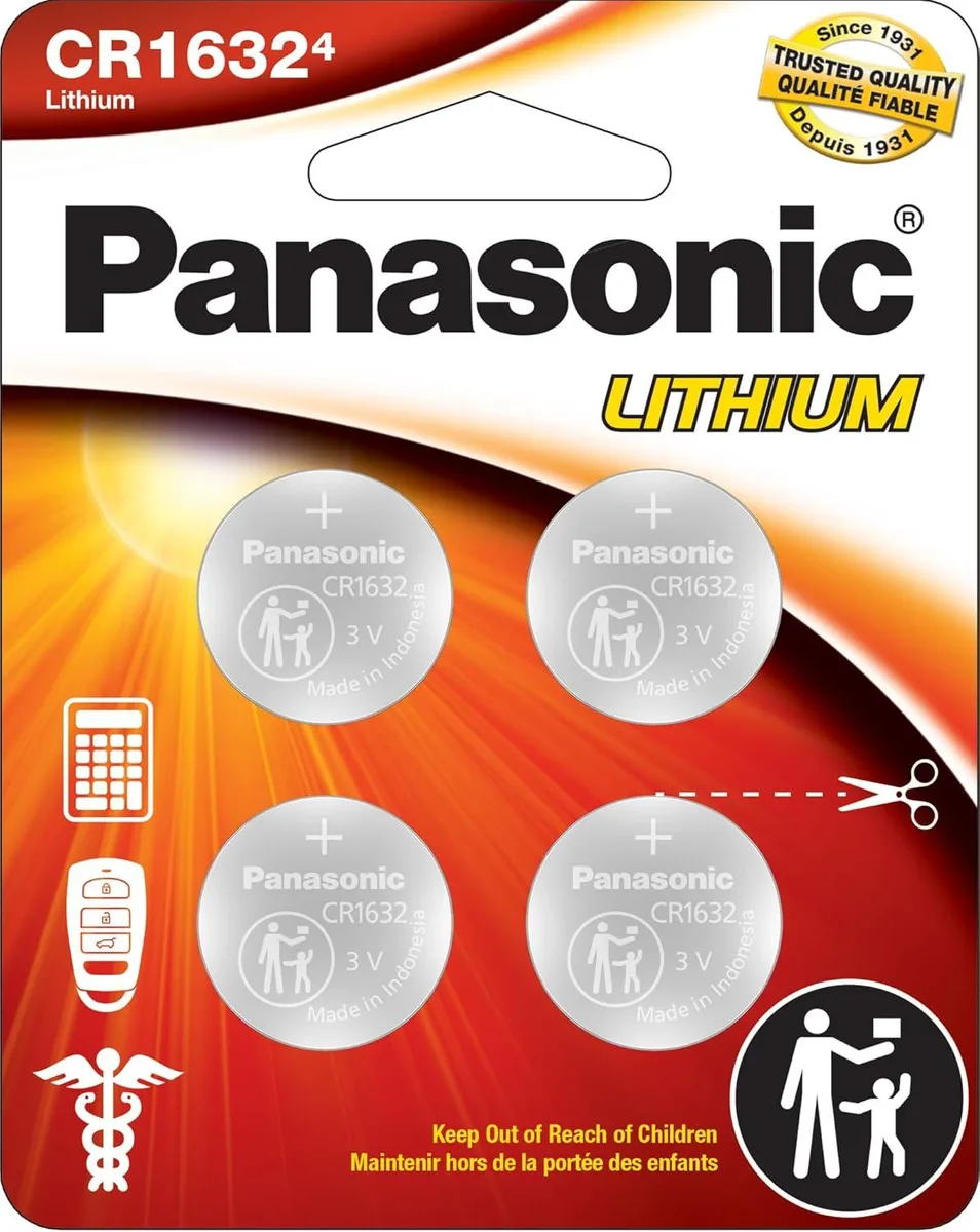 Panasonic Panasonic CR1632 3V Lithium Coin Cell 4-Pack 140mAh — product photo