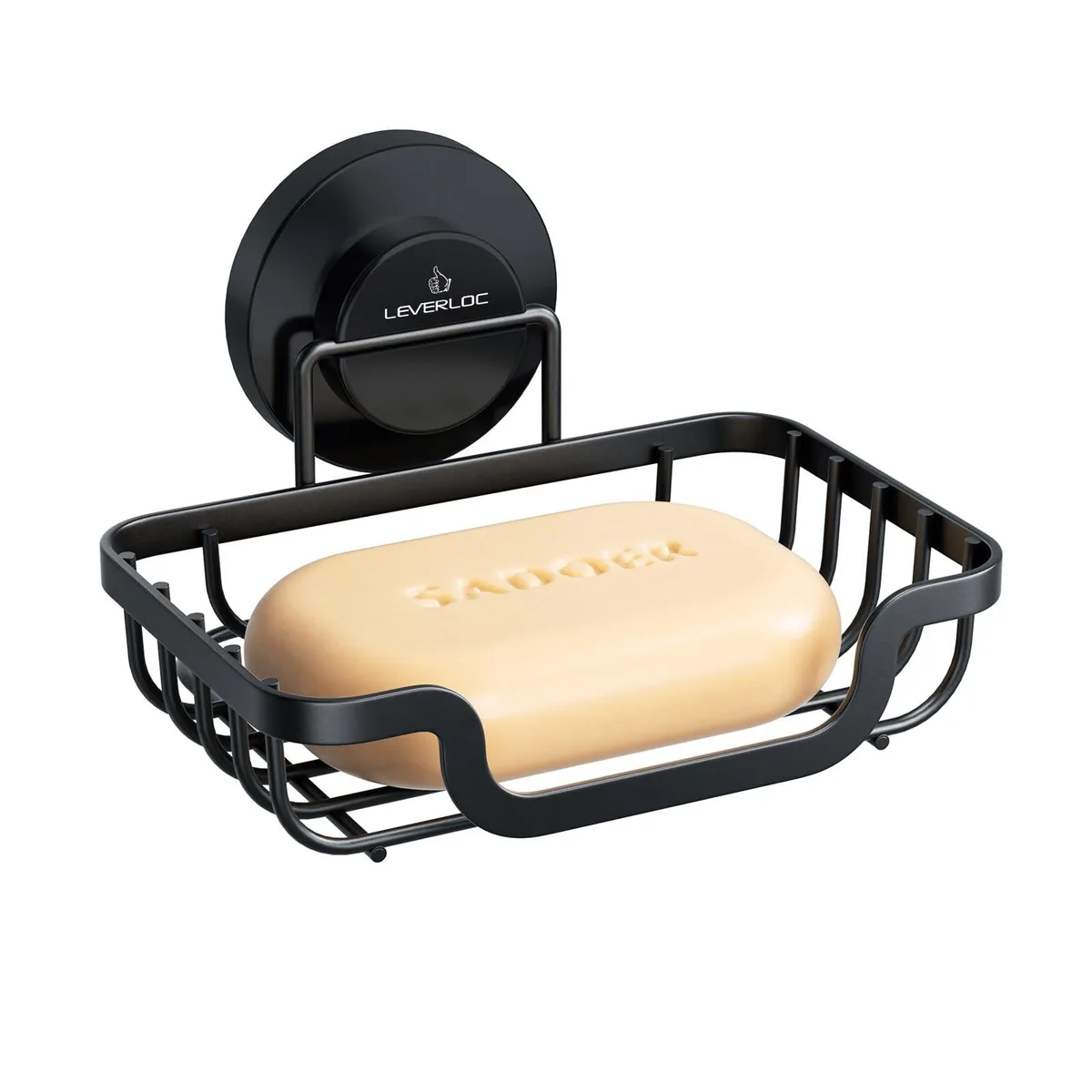  LEVERLOC Suction Soap Dish Stainless Steel 11 lb — product photo