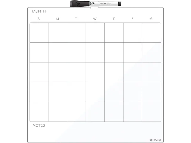U Brands U Brands 461U0004 Magnetic Dry-Erase Calendar Board 14" x 14 — product photo