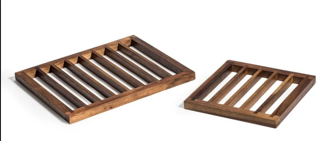 Kalmar Home Kalmar Home Trivets Set of 2 Acacia Wood Brown 12.5 x 10 8 x 8 serveware — product photo