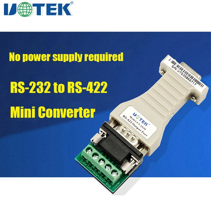 UOTEK UOTEK UT-202D RS-232 to RS-422 Data Converter DB9 Female to Male with Terminal Block — product photo