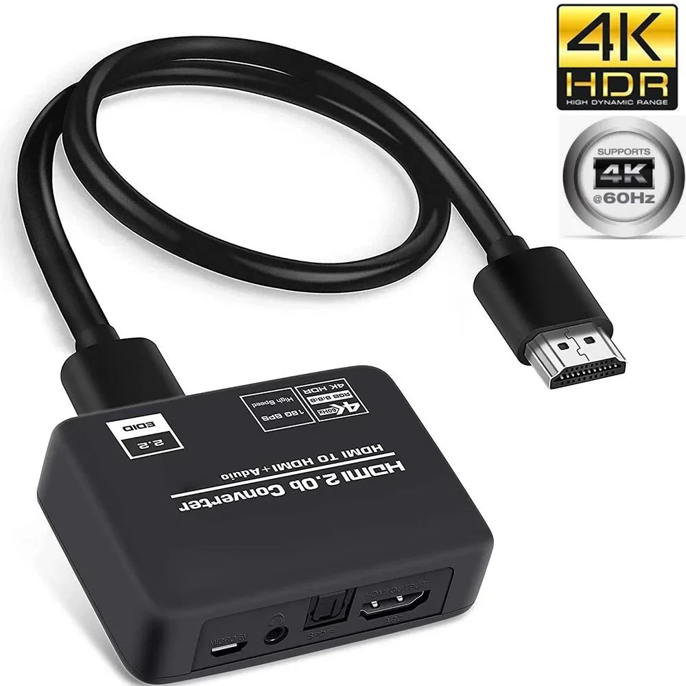 Jansicotek Jansicotek OZV8-1A HDMI Audio Extractor 4K@60Hz 18Gbps 3.5mm SPDIF ARC — product photo