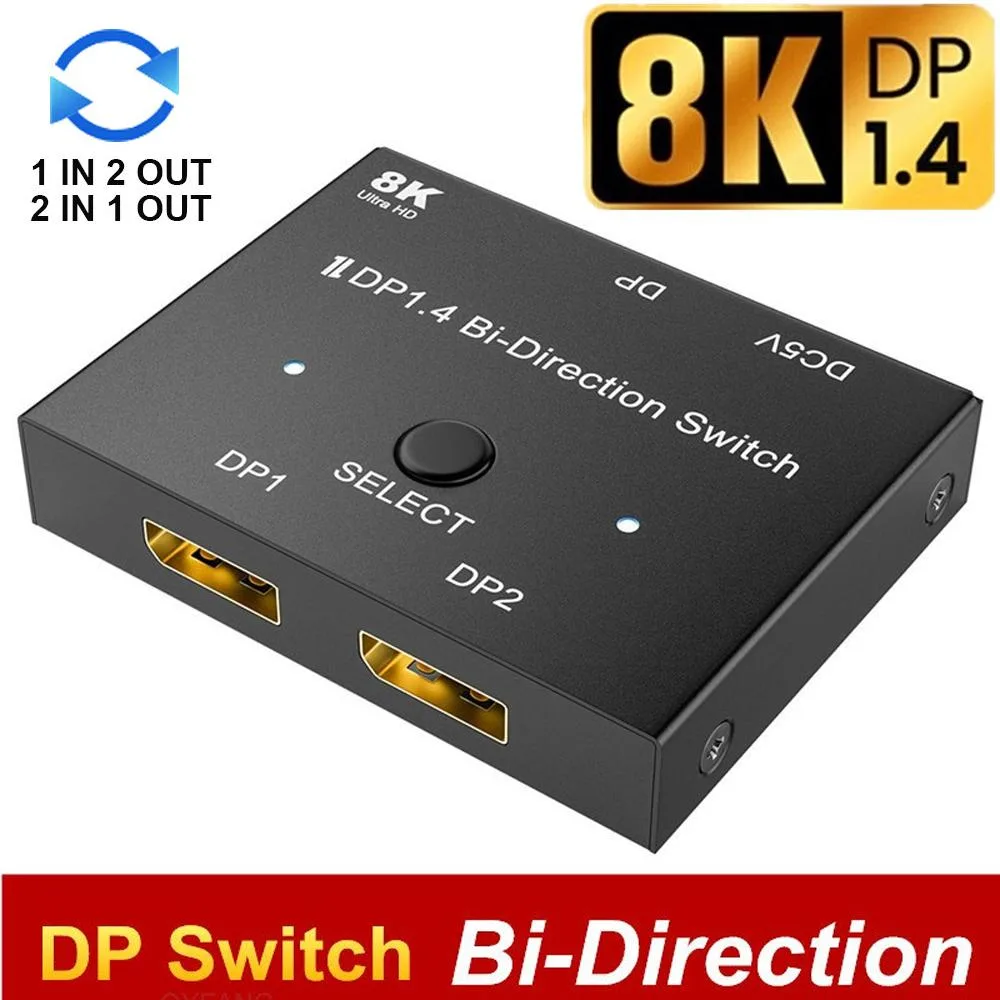 Jansicotek Jansicotek DisplayPort 1.4 Bi-Directional Switch 8K@30Hz 4K@120Hz — product photo