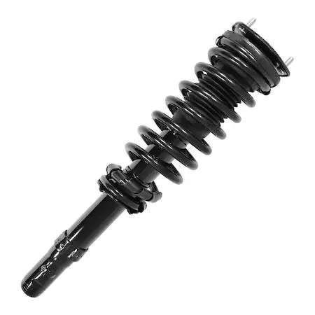 Unity 11990 front complete strut assembly, metallic silver coil spring and housing