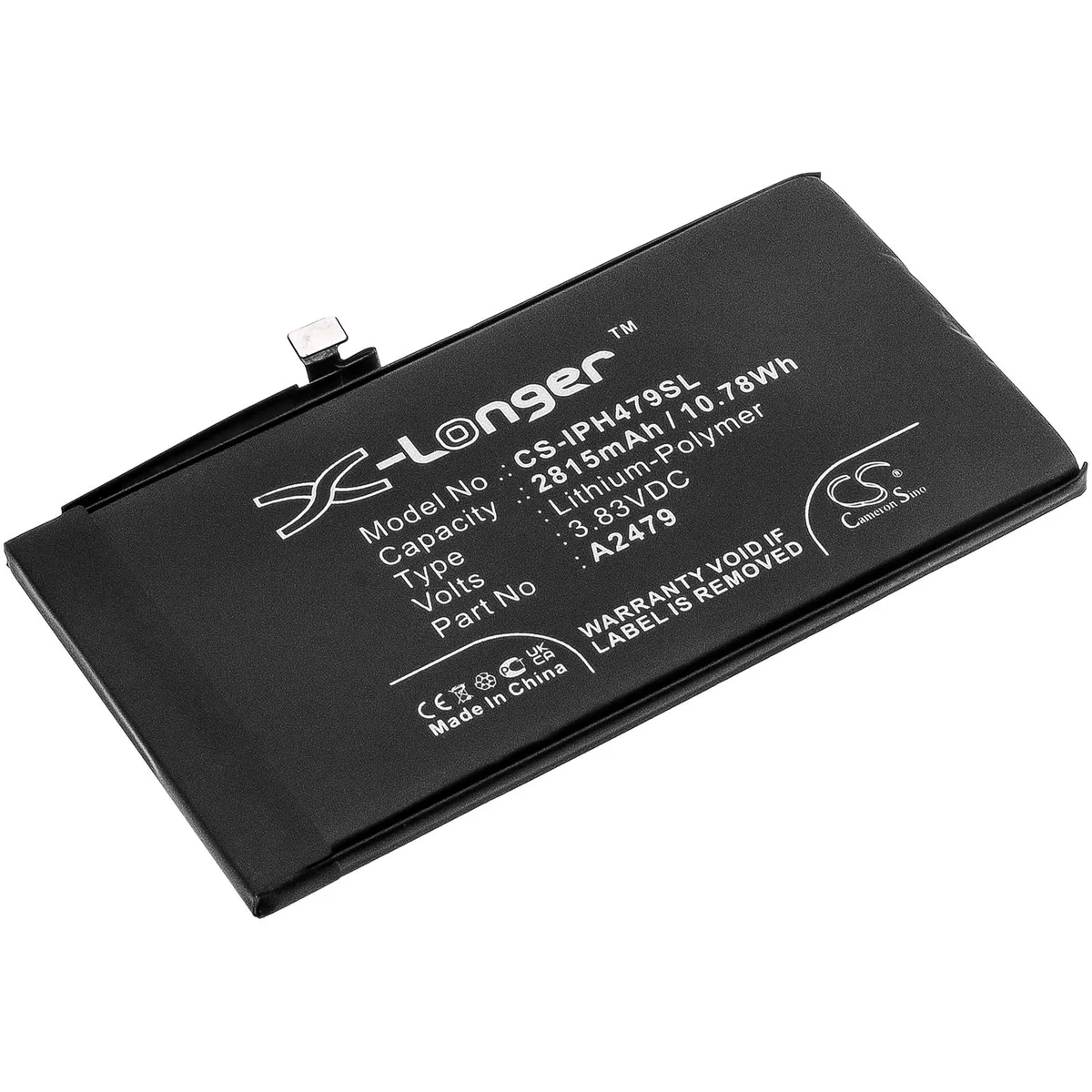 Cameron &amp; Co Cameron &amp; Co DS-CS-IPH479SL cell phone battery 3.83V 2815mAh — product photo