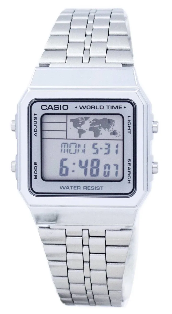 CASIO CASIO A500WA-7DF World Time Digital Watch 34.00mm 30m — product photo