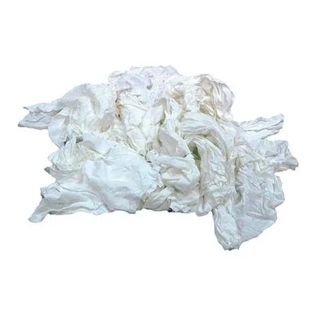 HOSPECO HOSPECO 457-25 Recycled Cotton T-Shirt Rags 25 lb White 200PK — product photo