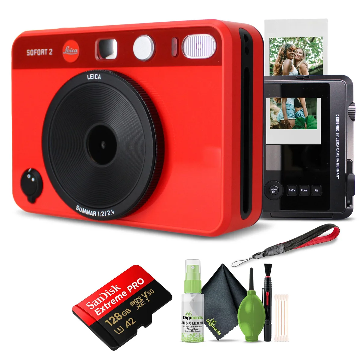 Leica Leica Sofort 2 19189 Hybrid Film Bundle Red film camera — product photo