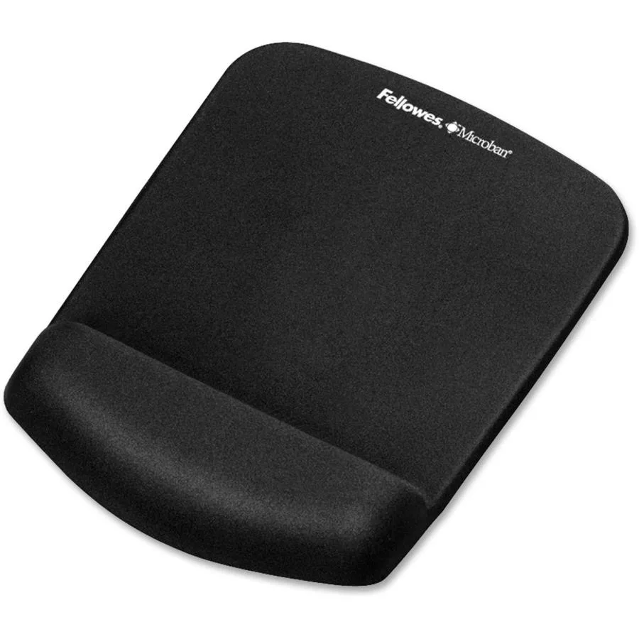 FELLOWES FELLOWES PlushTouch Mouse Pad/Wrist Rest FoamFusion Black — product photo