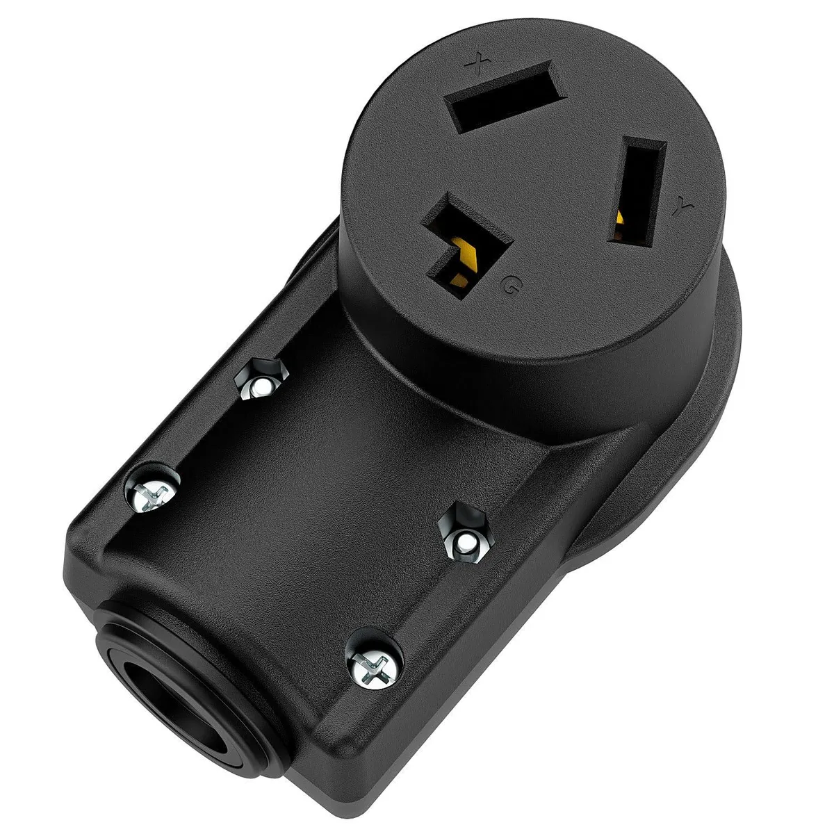 LORDWORLD LORDWORLD NEMA 10-30R 30A 125/250V Female Receptacle Black — product photo