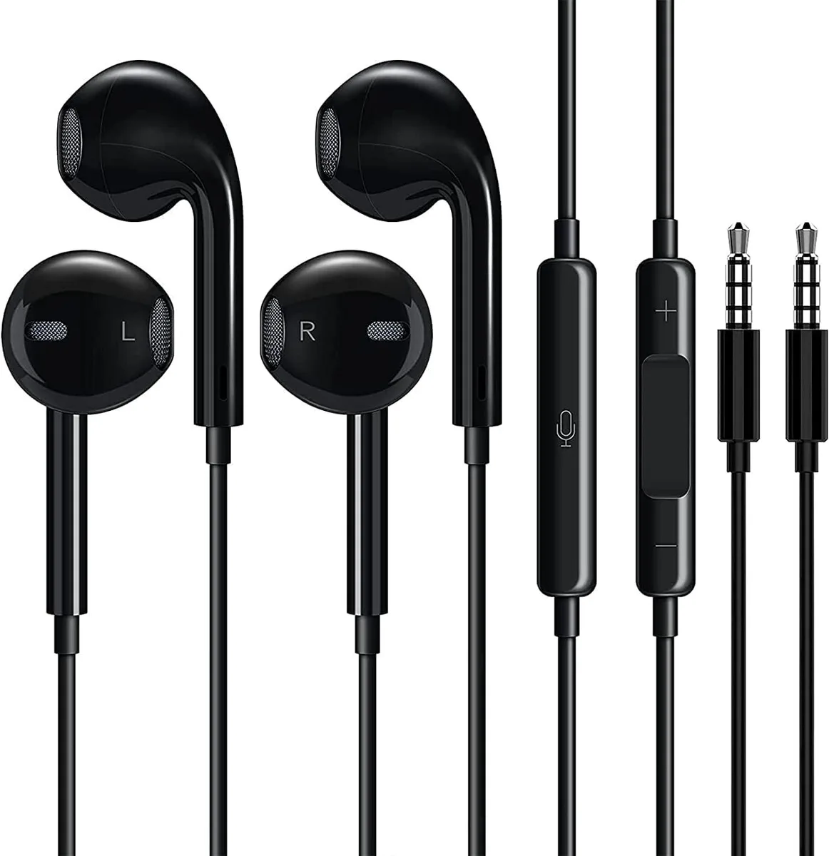 Werleo Werleo 2 Pack Wired Earbuds Black 3.5mm — product photo