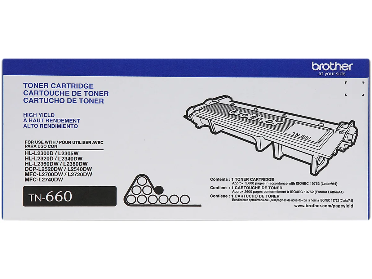Brother Brother TN660 High Yield Toner Cartridge Black 2600 Pages — product photo