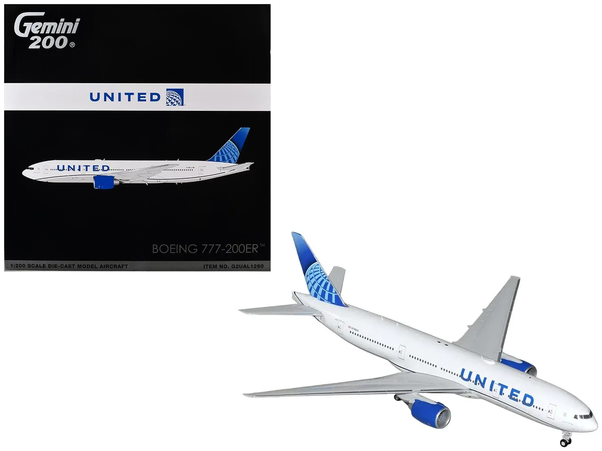GeminiJets GeminiJets Boeing 777-200ER N798UA 1/200 Diecast Model — product photo