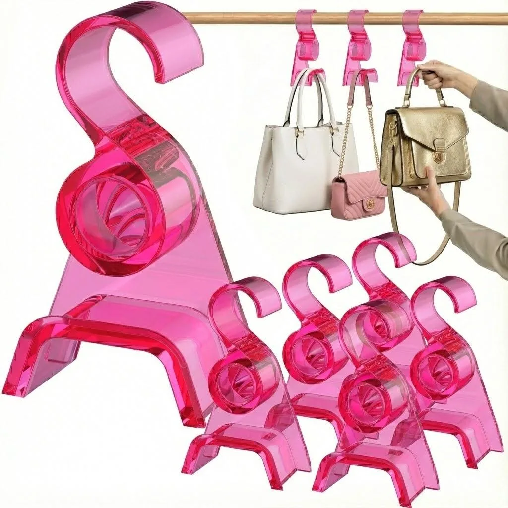 Vandue Corporation Vandue Corporation Wide Arch Acrylic Handbag Hanger Pink 6 70 lbs 1.7000 — product photo