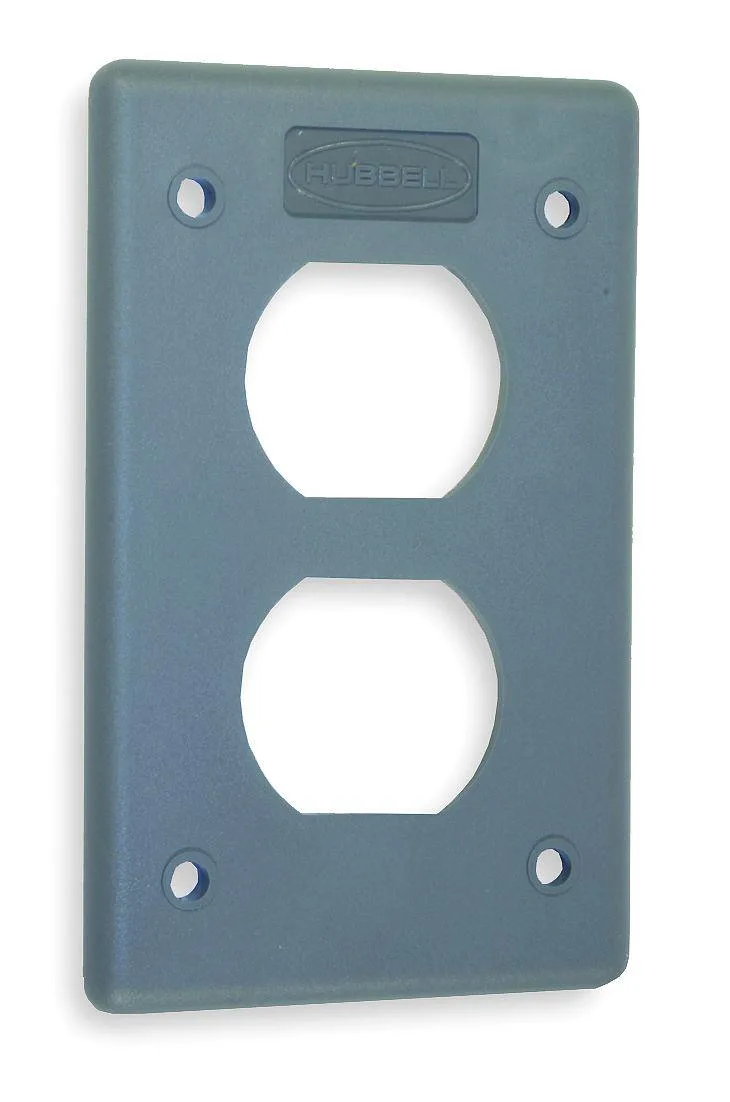 Hubbell Incorporated Hubbell Incorporated HBLP8FS Switch Plate, 1 Gang, Gray, PBT, 2.84 in wide, 3.28 in mount centers — product photo