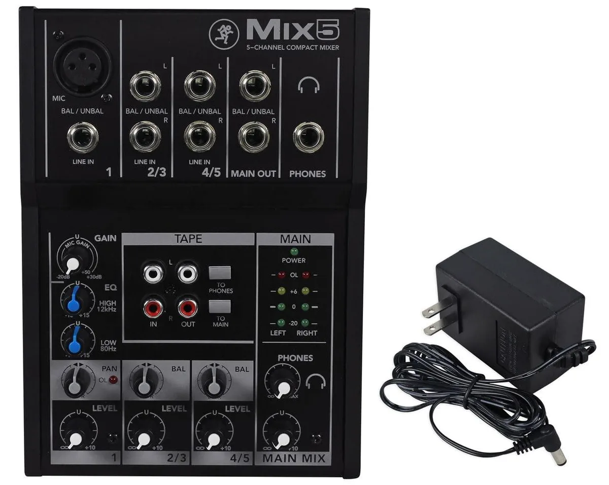  Mackie Mix5 5-Channel Compact Mixer Black — product photo