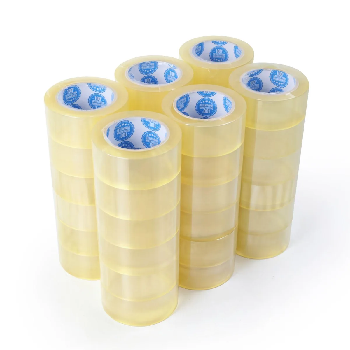 Clear packing tape, 36 rolls, 2 inch wide, 1.8 mil thick