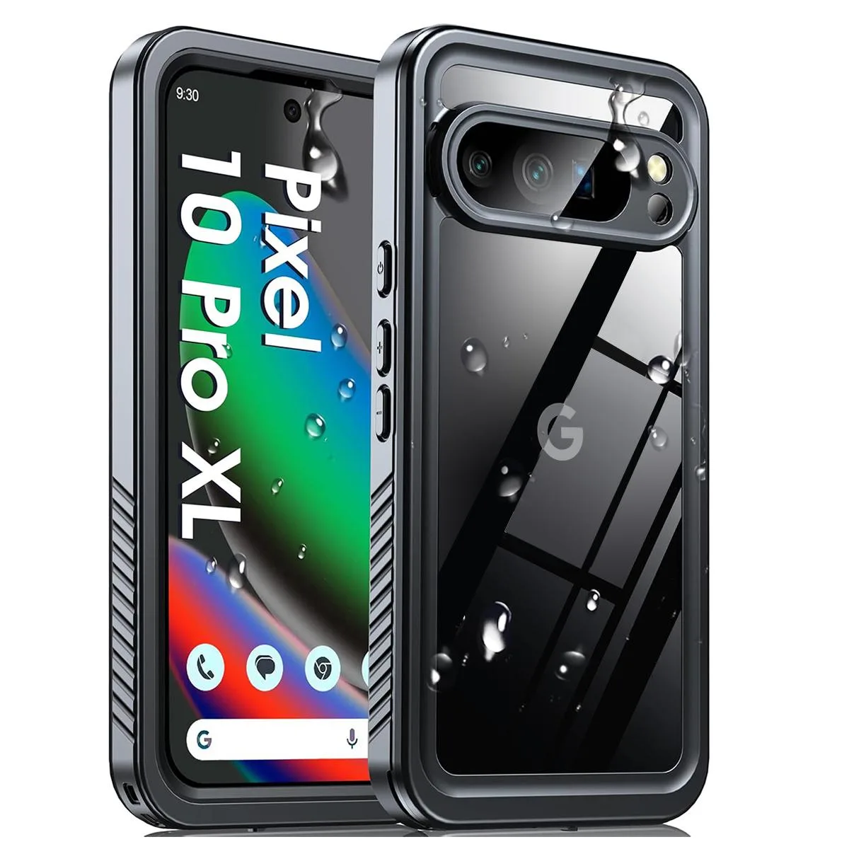 SZYG SZYG Waterproof Case for Google Pixel 10 Pro XL 6.8 in Black with Screen Protector — product photo