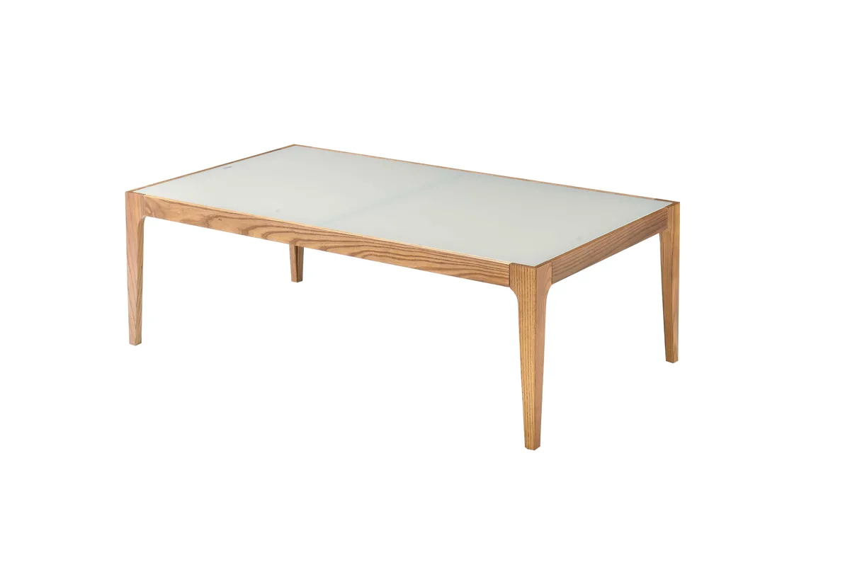 tuphen tuphen Gwynn Frosted Glass Natural Finish Occasional Table — product photo