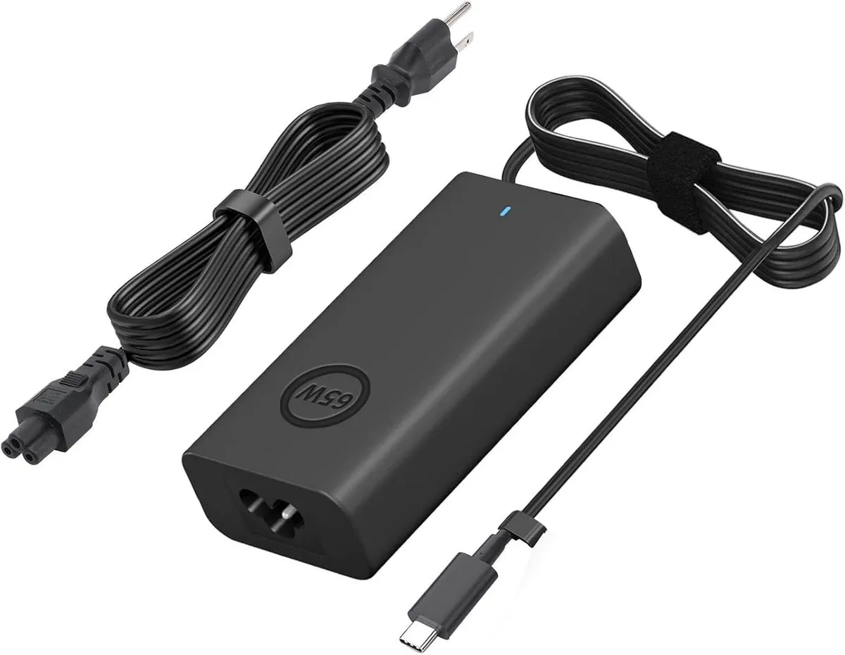PISKEKAT PISKEKAT New Slim 65W USB-C AC Adapter for Dell Latitude 5285 5290 7400 XPS 13 Chromebook 3100 — product photo