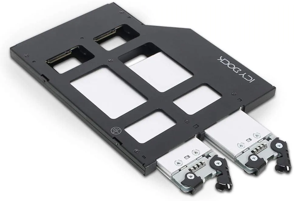 ICY DOCK ICY DOCK ToughArmor MB852M2PO-B 2×M.2 NVMe PCIe 4.0 Mobile Rack 9.5mm ODD Bay — product photo
