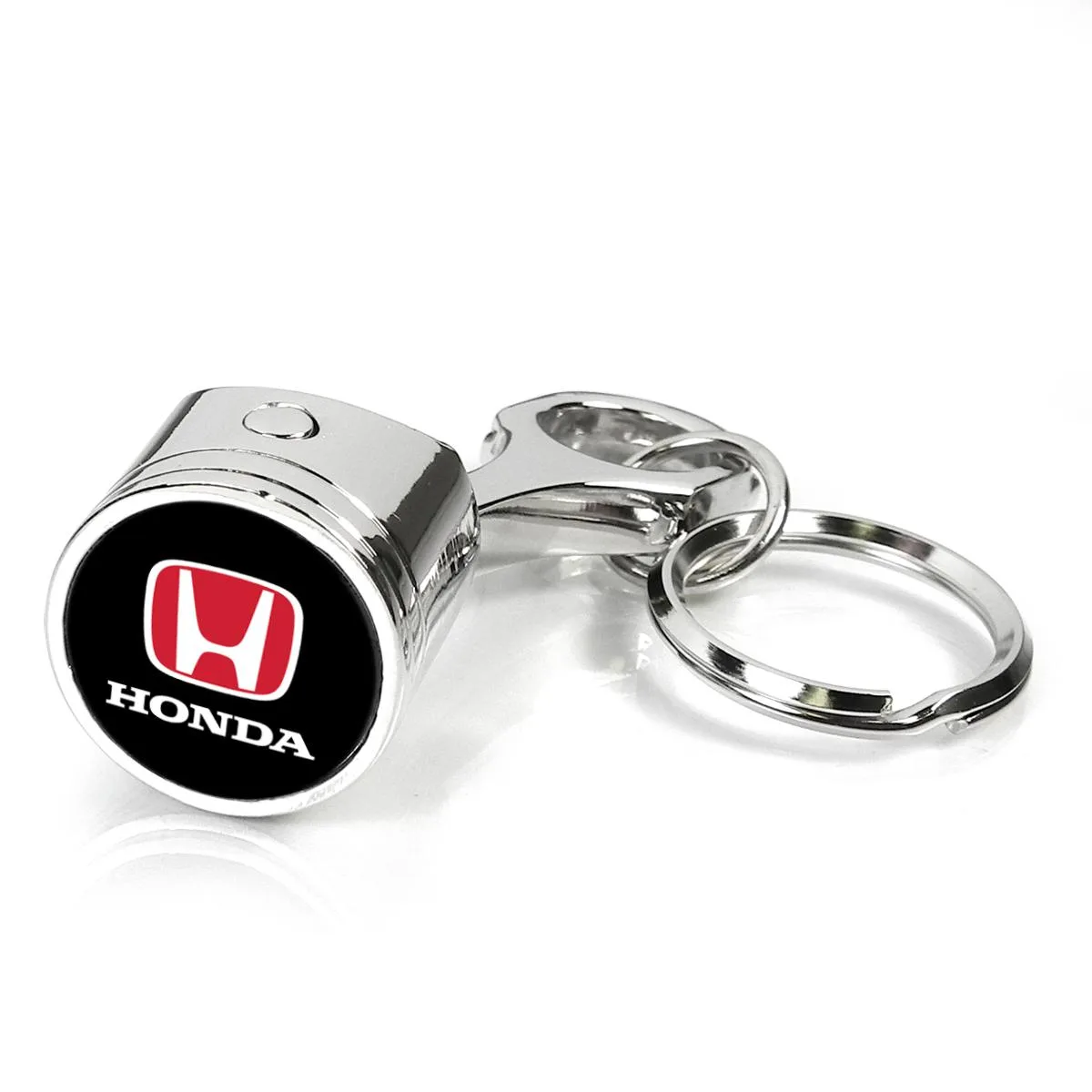 iPick Image, LLC iPick Image, LLC Honda Red Logo Chrome Engine Piston Rod Metal Key Chain — product photo
