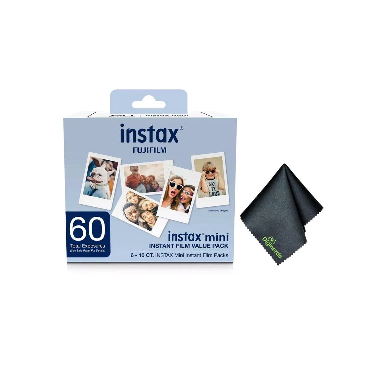 FUJIFILM FUJIFILM Instax Mini film pack 60 exposures with cleaning cloth — product photo