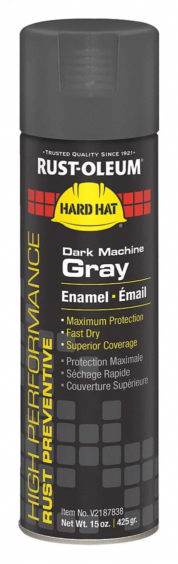 Aerosol can in dark machine gray with gloss finish