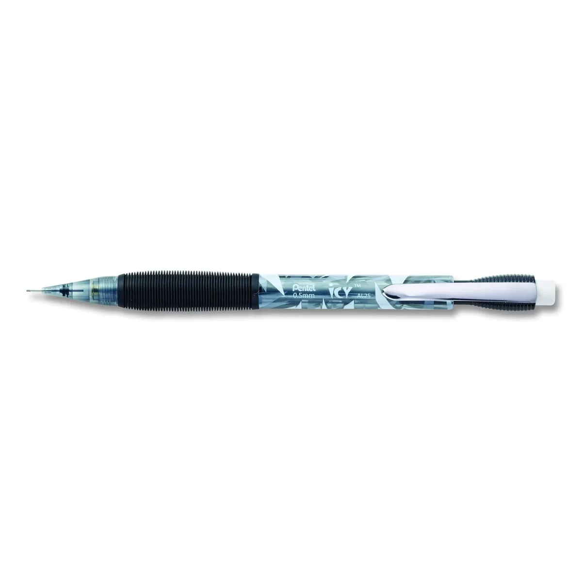 Pentel of America, Ltd. Pentel of America, Ltd. Icy Mechanical Pencil 0.5 mm HB #2 Black Lead Translucent Ice/Black Barrel Dozen pen — product photo