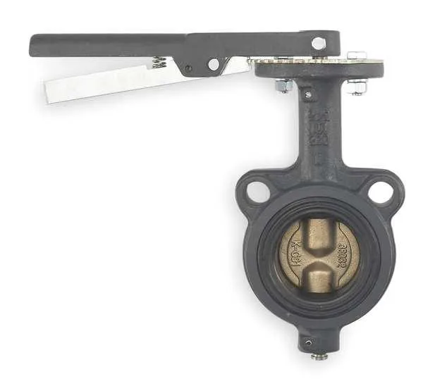 Milwaukee Valve Milwaukee Valve MW222B Butterfly Valve Wafer 2 1/2 in Cast Iron Buna-N Lever bathware — product photo