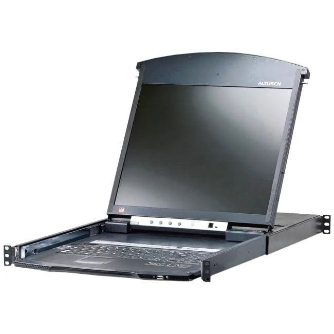 ATEN TECHNOLOGIES ATEN TECHNOLOGIES KL1508AIM 17in 8-Port Dual Rail CAT5 LCD KVM Switch — product photo