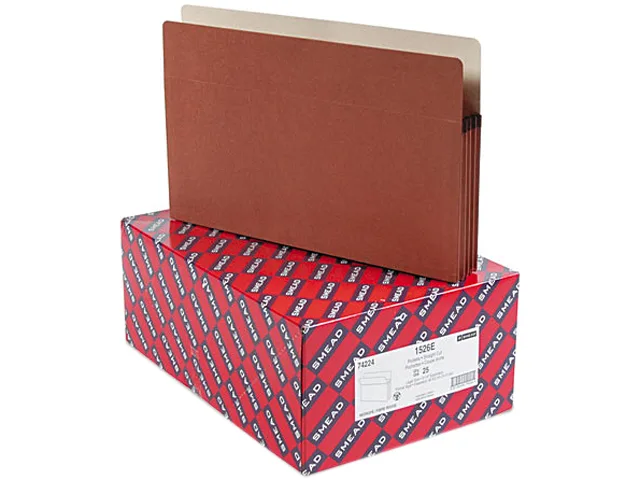 Smead Smead 74224 3.5" Expansion Drop Front Pocket Legal Manila/Redrope 25/Box accessory — product photo