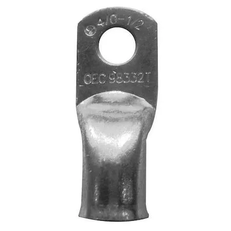 Two copper tin lugs straight barrel 4 gauge