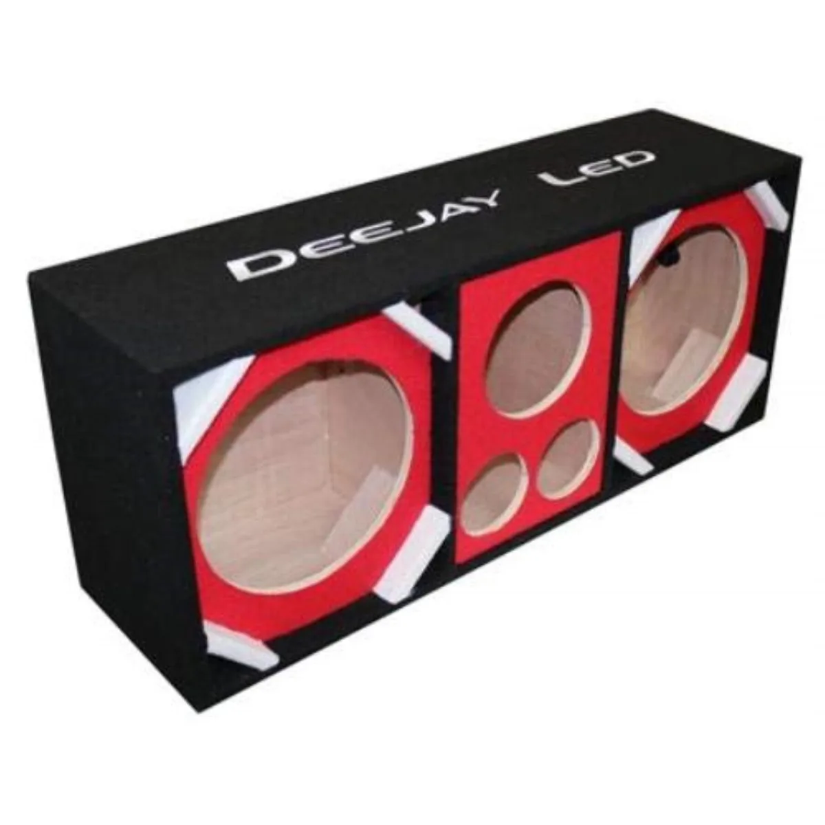 Deejay LED Deejay LED D10T2H1RED 10-in dual woofer horn enclosure RED — product photo