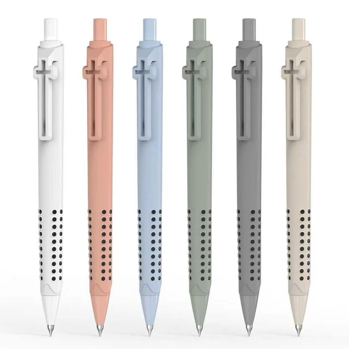  FlyMeaning AP2293C Gel Pens 0.7mm Black 6 Pack Cross Clip — product photo