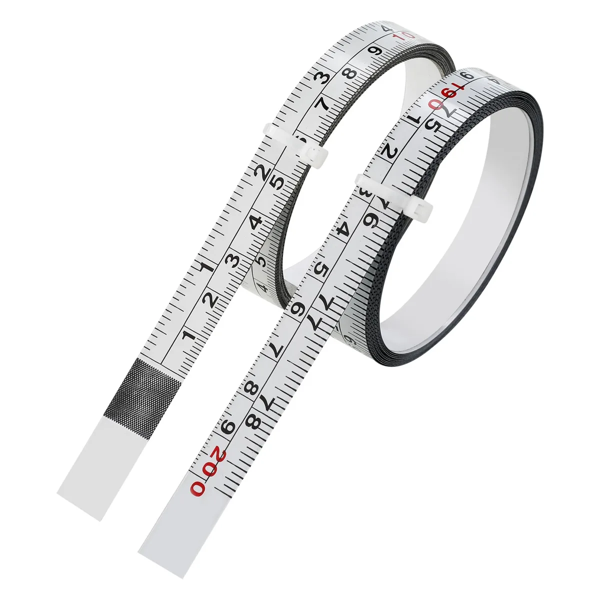  2-Pack Self-Adhesive Steel Measuring Tape 78in 200cm Dual Scale Left-Right Right-Left — product photo